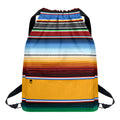 Tribal Serape Blanket Pattern Print Drawstring Backpack