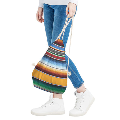 Tribal Serape Blanket Pattern Print Drawstring Bag
