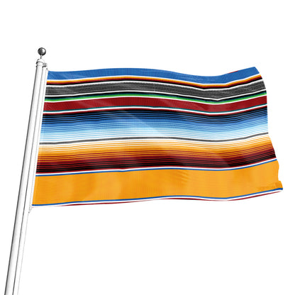 Tribal Serape Blanket Pattern Print Flag