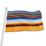 Tribal Serape Blanket Pattern Print Flag