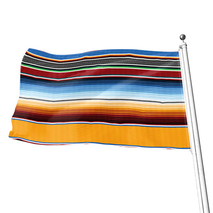 Tribal Serape Blanket Pattern Print Flag