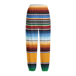 Tribal Serape Blanket Pattern Print Fleece Lined Knit Pants