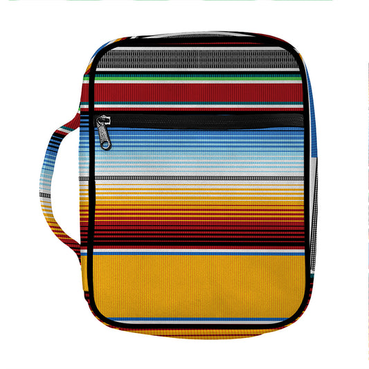 Tribal Serape Blanket Pattern Print Front Pocket Bible Bag