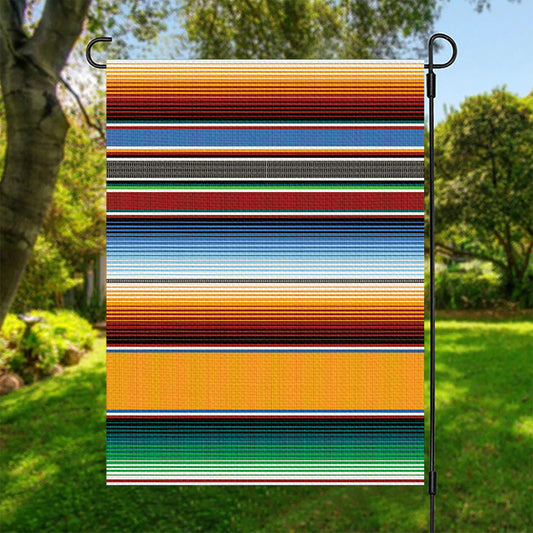 Tribal Serape Blanket Pattern Print Garden Flag