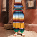 Tribal Serape Blanket Pattern Print Harem Pants