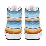 Tribal Serape Blanket Pattern Print High Top Leather Sneakers