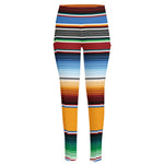 Tribal Serape Blanket Pattern Print High-Waisted Pocket Leggings