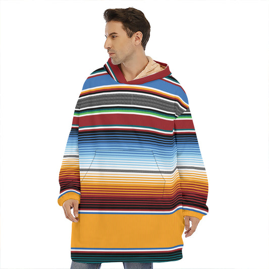 Tribal Serape Blanket Pattern Print Hoodie Blanket