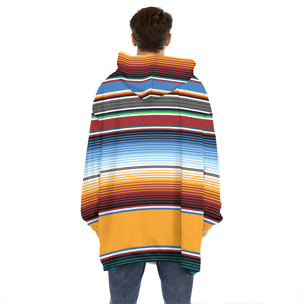 Tribal Serape Blanket Pattern Print Hoodie Blanket