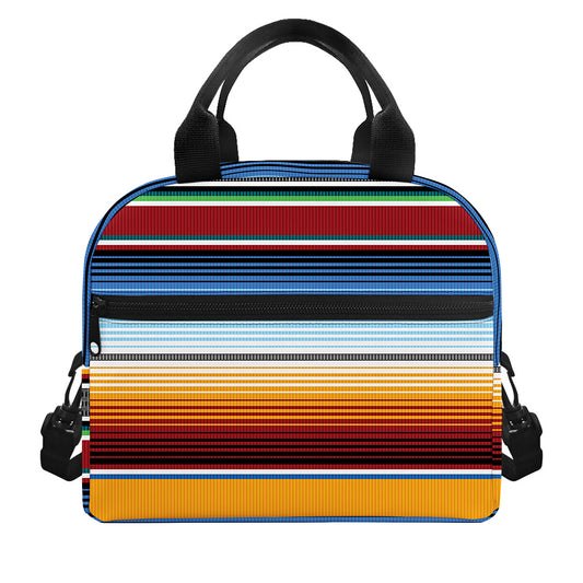 Tribal Serape Blanket Pattern Print Insulated Lunch Bag