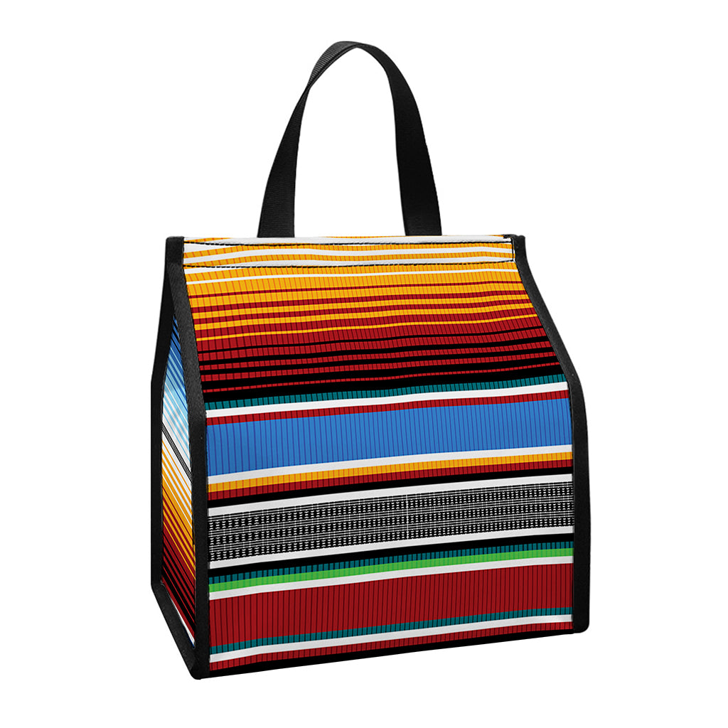 Tribal Serape Blanket Pattern Print Insulated Lunch Tote