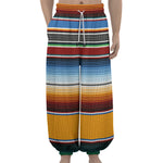 Tribal Serape Blanket Pattern Print Lantern Pants