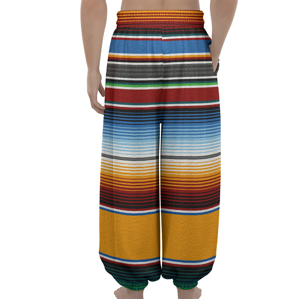 Tribal Serape Blanket Pattern Print Lantern Pants