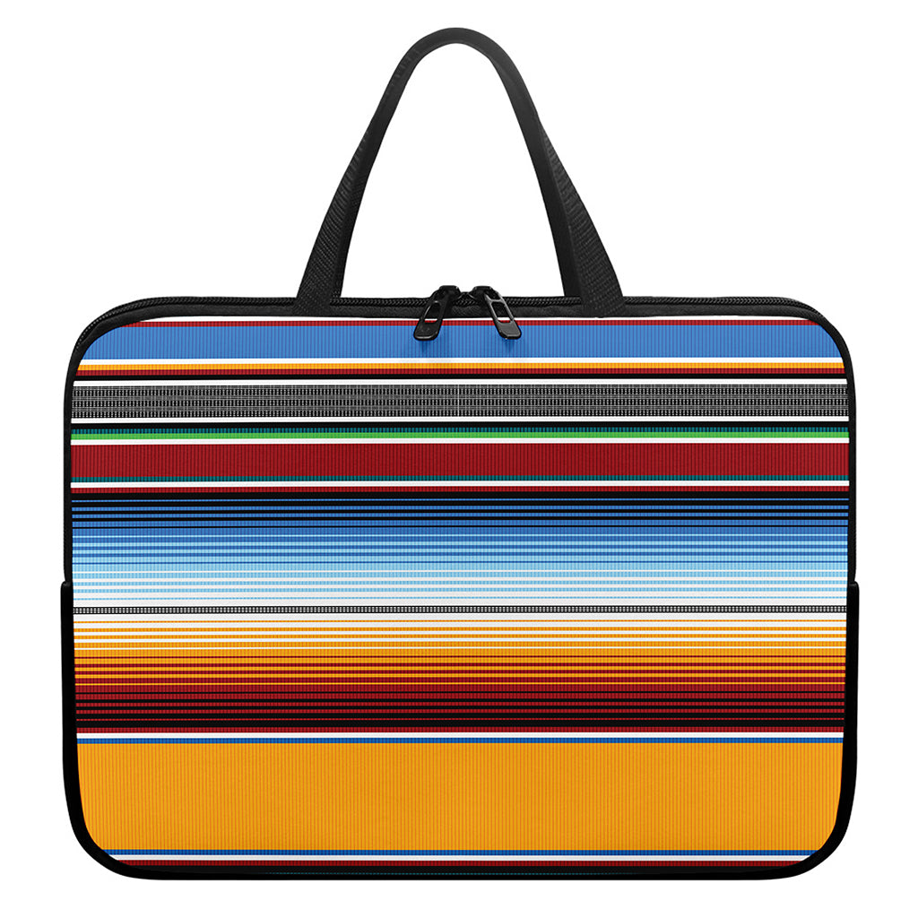 Tribal Serape Blanket Pattern Print Laptop Sleeve With Handle