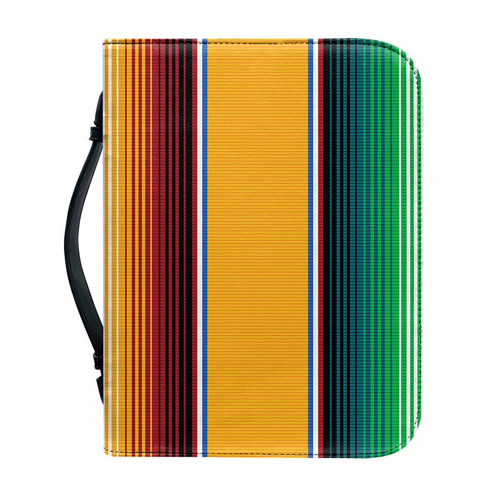 Tribal Serape Blanket Pattern Print Leather Bible Cover
