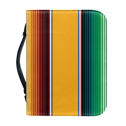 Tribal Serape Blanket Pattern Print Leather Bible Cover