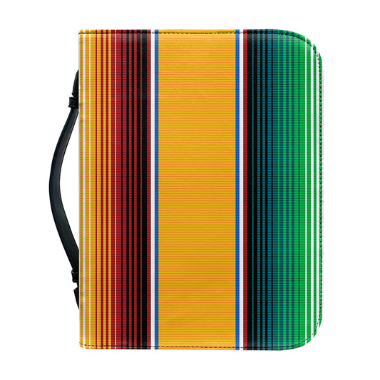 Tribal Serape Blanket Pattern Print Leather Bible Cover
