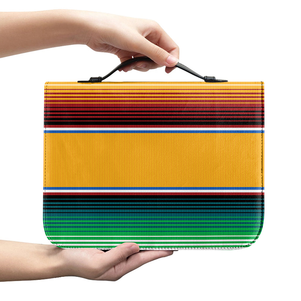 Tribal Serape Blanket Pattern Print Leather Bible Cover