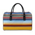 Tribal Serape Blanket Pattern Print Leather Duffel Bag