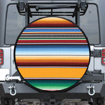 Tribal Serape Blanket Pattern Print Leather Spare Tire Cover