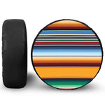Tribal Serape Blanket Pattern Print Leather Spare Tire Cover