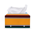 Tribal Serape Blanket Pattern Print Leather Tissue Box Cover