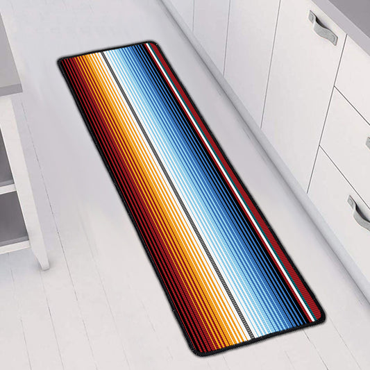 Tribal Serape Blanket Pattern Print Long Kitchen Mat