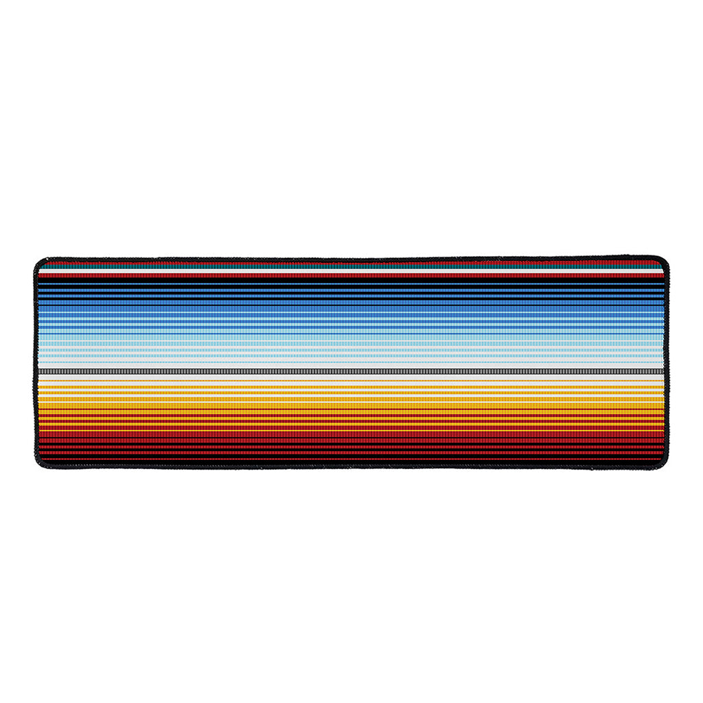Tribal Serape Blanket Pattern Print Long Kitchen Mat