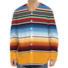 Tribal Serape Blanket Pattern Print Long Sleeve Baseball Jersey