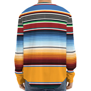 Tribal Serape Blanket Pattern Print Long Sleeve Baseball Jersey