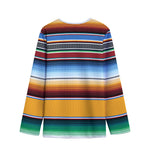Tribal Serape Blanket Pattern Print Long Sleeve Short Coat