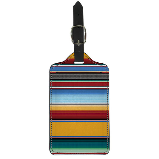 Tribal Serape Blanket Pattern Print Luggage Tag