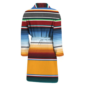 Tribal Serape Blanket Pattern Print Men's Bathrobe