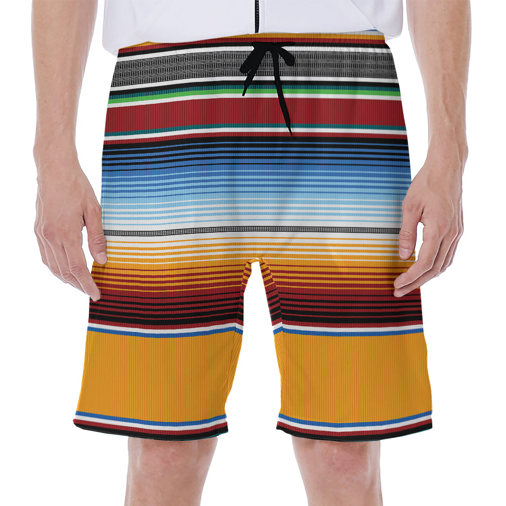 Tribal Serape Blanket Pattern Print Men's Beach Shorts