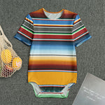 Tribal Serape Blanket Pattern Print Men's Bodysuit
