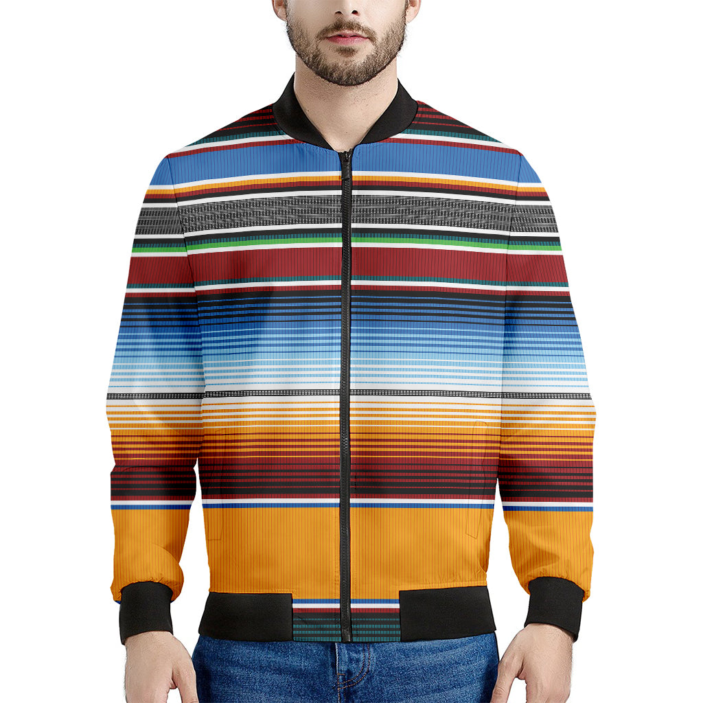 Tribal Serape Blanket Pattern Print Men's Bomber Jacket