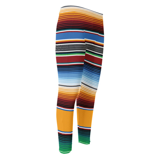 Tribal Serape Blanket Pattern Print Men's Compression Pants
