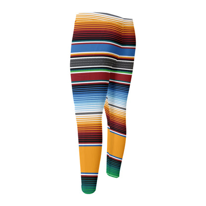 Tribal Serape Blanket Pattern Print Men's Compression Pants