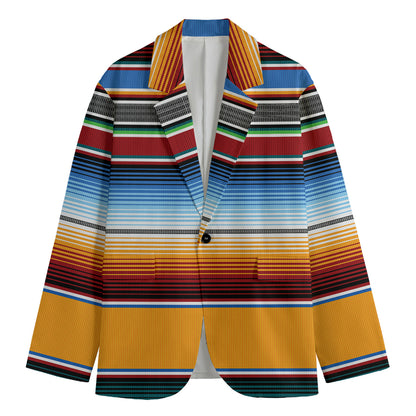 Tribal Serape Blanket Pattern Print Men's Cotton Blazer