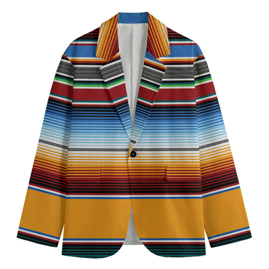 Tribal Serape Blanket Pattern Print Men's Cotton Blazer