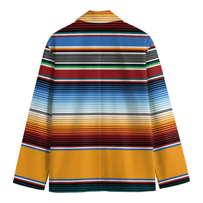 Tribal Serape Blanket Pattern Print Men's Cotton Blazer
