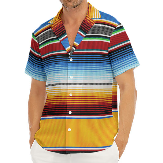 Tribal Serape Blanket Pattern Print Men's Deep V-Neck Shirt