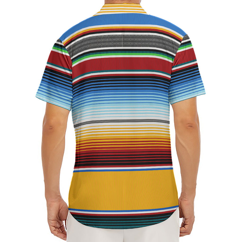 Tribal Serape Blanket Pattern Print Men's Deep V-Neck Shirt