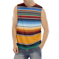 Tribal Serape Blanket Pattern Print Men's Fitness Tank Top