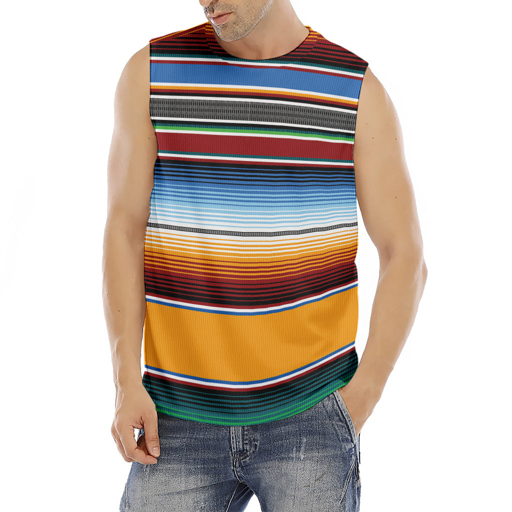 Tribal Serape Blanket Pattern Print Men's Fitness Tank Top