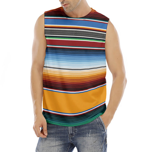 Tribal Serape Blanket Pattern Print Men's Fitness Tank Top