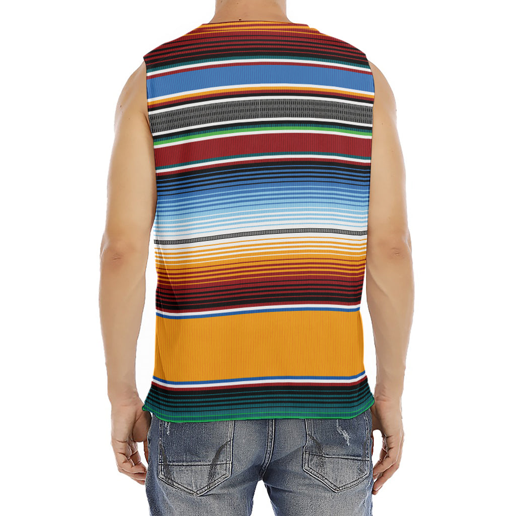 Tribal Serape Blanket Pattern Print Men's Fitness Tank Top