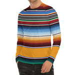 Tribal Serape Blanket Pattern Print Men's Long Sleeve Rash Guard