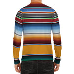 Tribal Serape Blanket Pattern Print Men's Long Sleeve Rash Guard