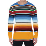 Tribal Serape Blanket Pattern Print Men's Long Sleeve T-Shirt